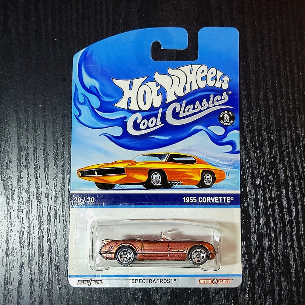 Hot Wheels 1955 Corvette Cool Classics Series Yellow Card NRFP Brown 20/30
